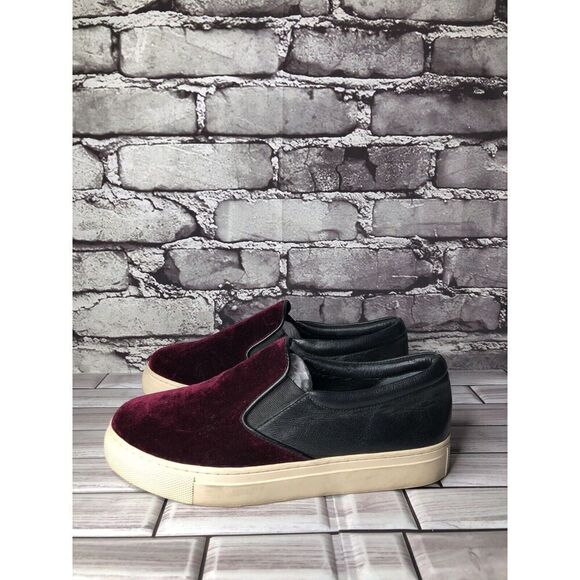 Barney’s New York Red Velvet Suede Slip On Casual Sneakers Shoes Women 36EU/6M U - Picture 14 of 16